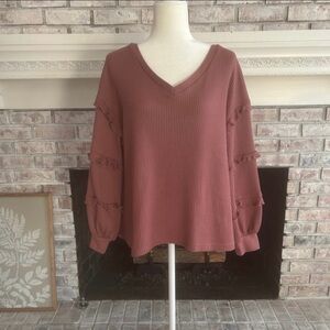 Waffle Knit Top